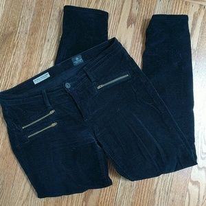 AG moto stevie mid-rise slim cords in black